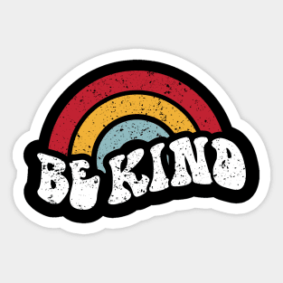 Be Kind Vintage Rainbow Peace Hippie Sticker